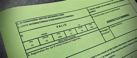 international motor insurance card green